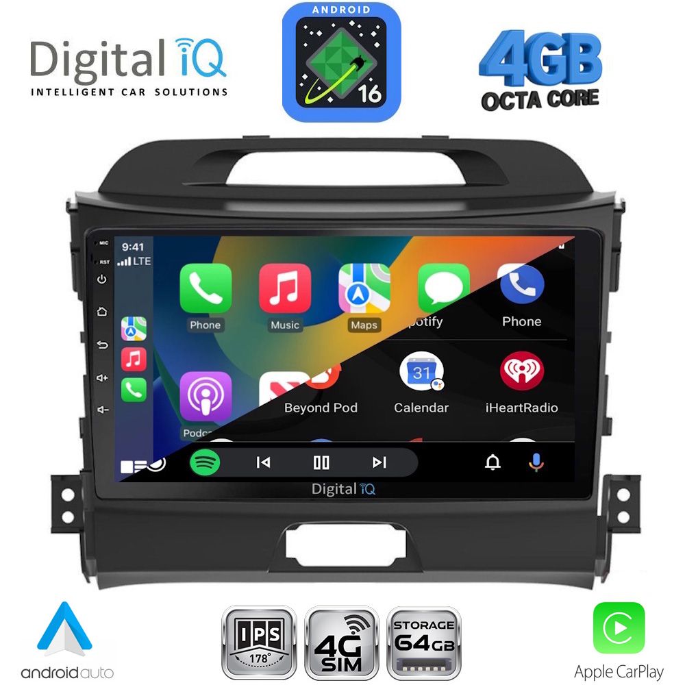 DIGITAL IQ RTG 6325_CPA (9inc) MULTIMEDIA TABLET for KIA SPORTAGE mod. 2010-2015 DIGITAL IQ RTG 6325_CPA (9inc) MULTIMEDIA TABLET for KIA SPORTAGE mod. 2010-2015
