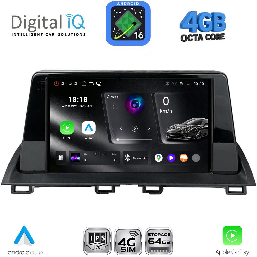 DIGITAL IQ RTG 6367_CPA (9inc) MULTIMEDIA TABLET for MAZDA 3 mod. 2014-2019 DIGITAL IQ RTG 6367_CPA (9inc) MULTIMEDIA TABLET for MAZDA 3 mod. 2014-2019