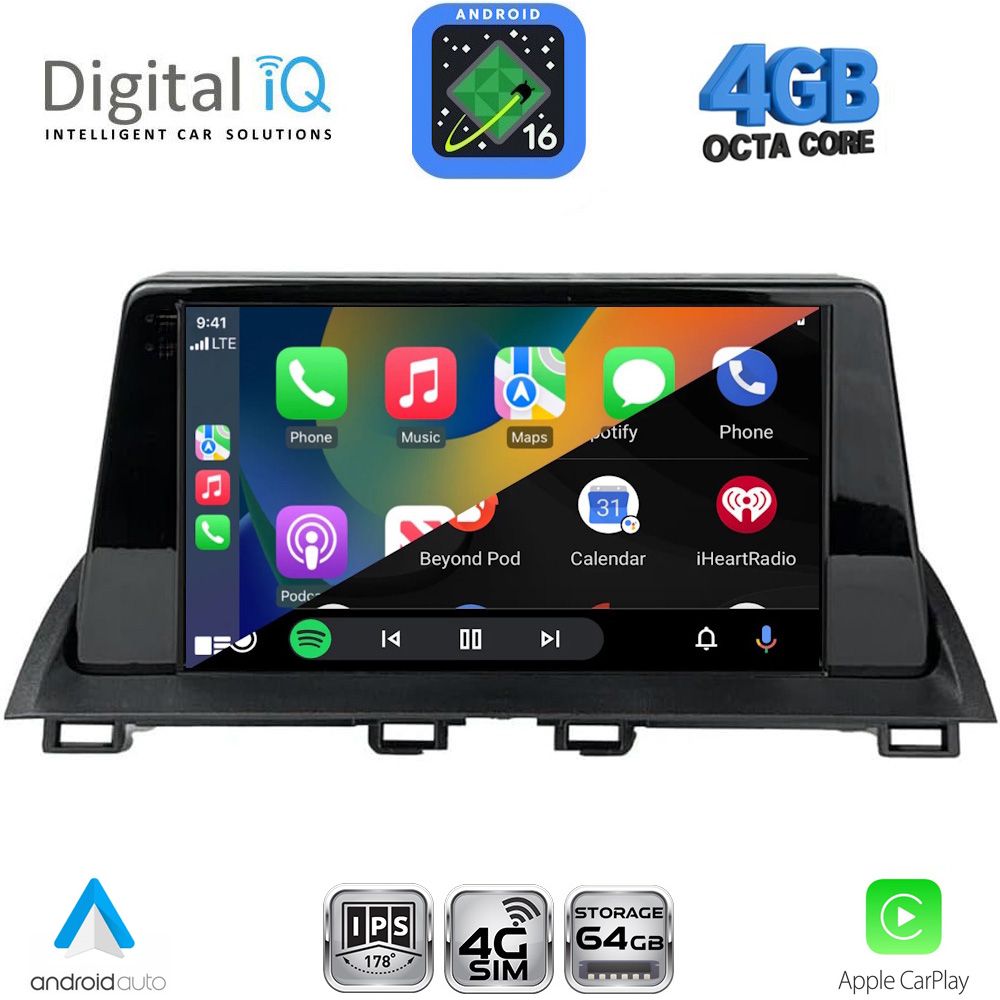 DIGITAL IQ RTG 6367_CPA (9inc) MULTIMEDIA TABLET for MAZDA 3 mod. 2014-2019 DIGITAL IQ RTG 6367_CPA (9inc) MULTIMEDIA TABLET for MAZDA 3 mod. 2014-2019