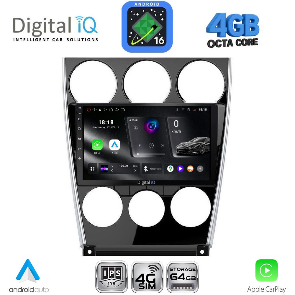 DIGITAL IQ RTG 6375_CPA (9inc) MULTIMEDIA TABLET for MAZDA 6 (FACELIFT) mod. 2005-2008 DIGITAL IQ RTG 6375_CPA (9inc) MULTIMEDIA TABLET for MAZDA 6 (FACELIFT) mod. 2005-2008