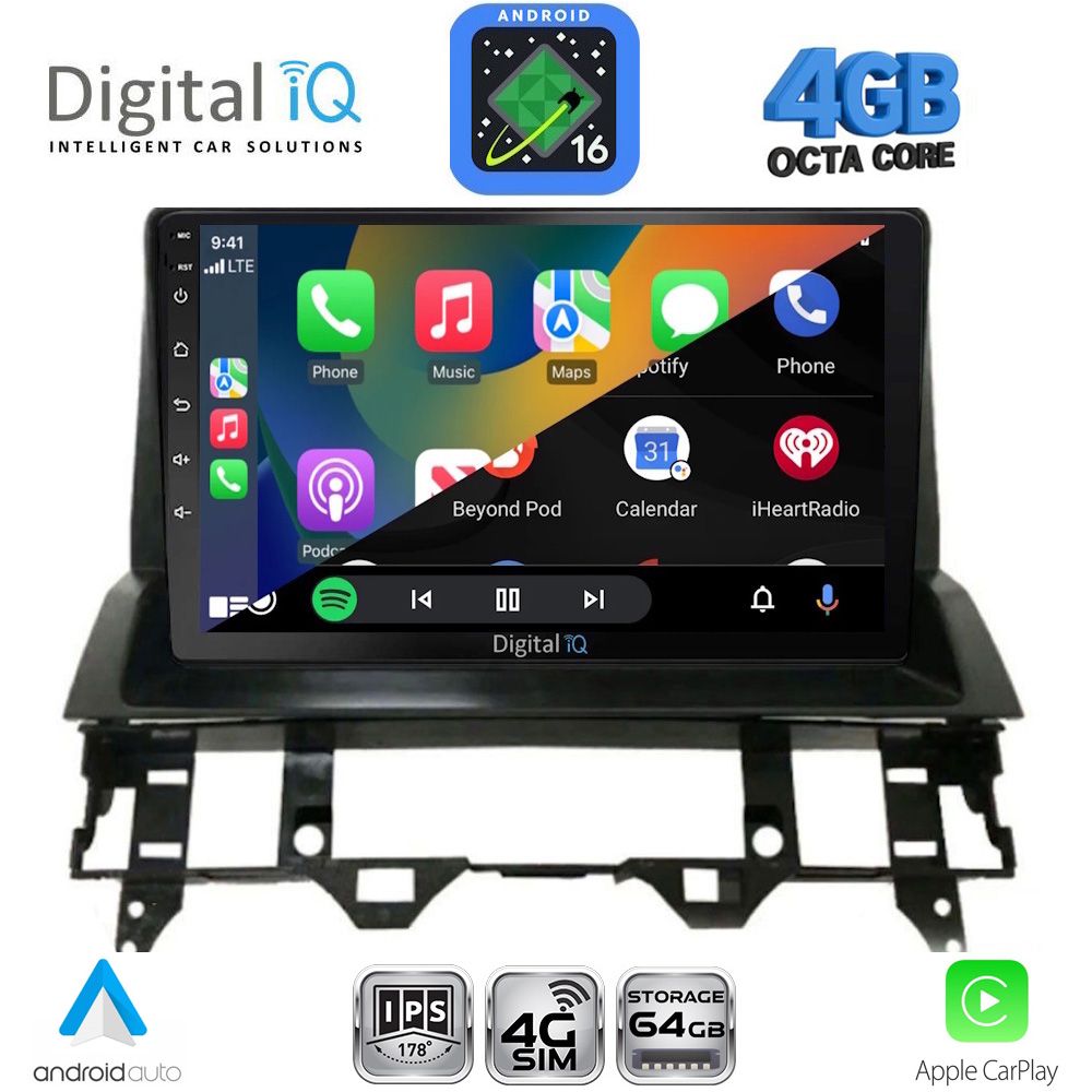 DIGITAL IQ RTG 6376_CPA DASH (10inc) MULTIMEDIA TABLET for MAZDA 6 mod. 2002-2008 DIGITAL IQ RTG 6376_CPA DASH (10inc) MULTIMEDIA TABLET for MAZDA 6 mod. 2002-2008
