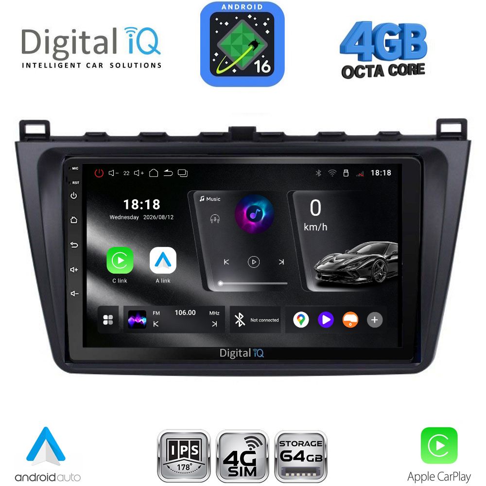 DIGITAL IQ RTG 6377_CPA (9inc) MULTIMEDIA TABLET for MAZDA 6 mod. 2008-2012 DIGITAL IQ RTG 6377_CPA (9inc) MULTIMEDIA TABLET for MAZDA 6 mod. 2008-2012