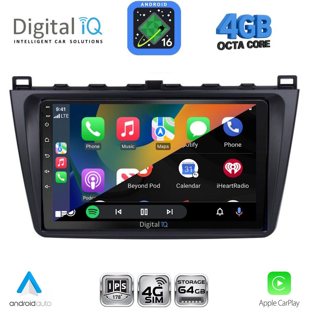 DIGITAL IQ RTG 6377_CPA (9inc) MULTIMEDIA TABLET for MAZDA 6 mod. 2008-2012 DIGITAL IQ RTG 6377_CPA (9inc) MULTIMEDIA TABLET for MAZDA 6 mod. 2008-2012