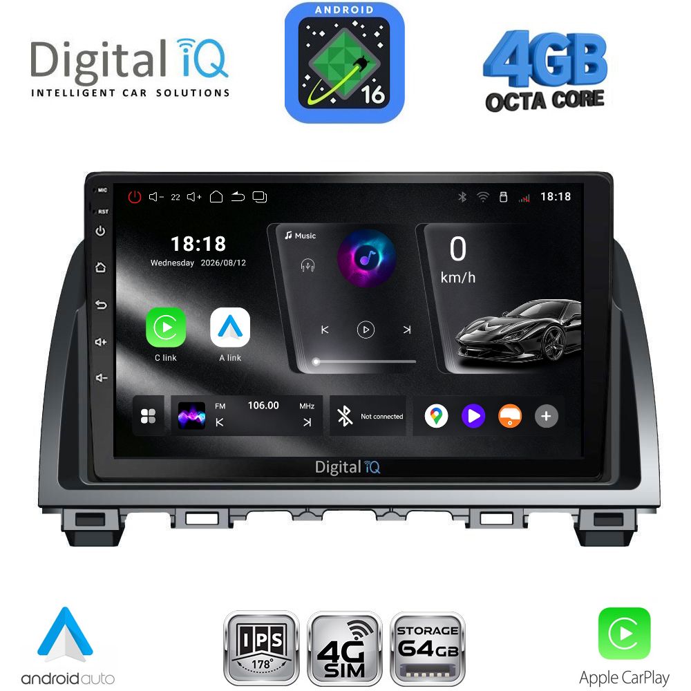 DIGITAL IQ RTG 6378_CPA (9inc) MULTIMEDIA TABLET for MAZDA 6 mod. 2012-2017 DIGITAL IQ RTG 6378_CPA (9inc) MULTIMEDIA TABLET for MAZDA 6 mod. 2012-2017