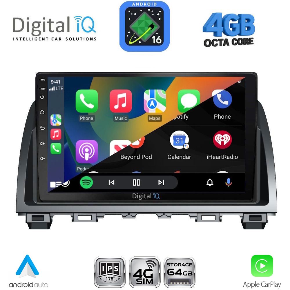 DIGITAL IQ RTG 6378_CPA (9inc) MULTIMEDIA TABLET for MAZDA 6 mod. 2012-2017 DIGITAL IQ RTG 6378_CPA (9inc) MULTIMEDIA TABLET for MAZDA 6 mod. 2012-2017
