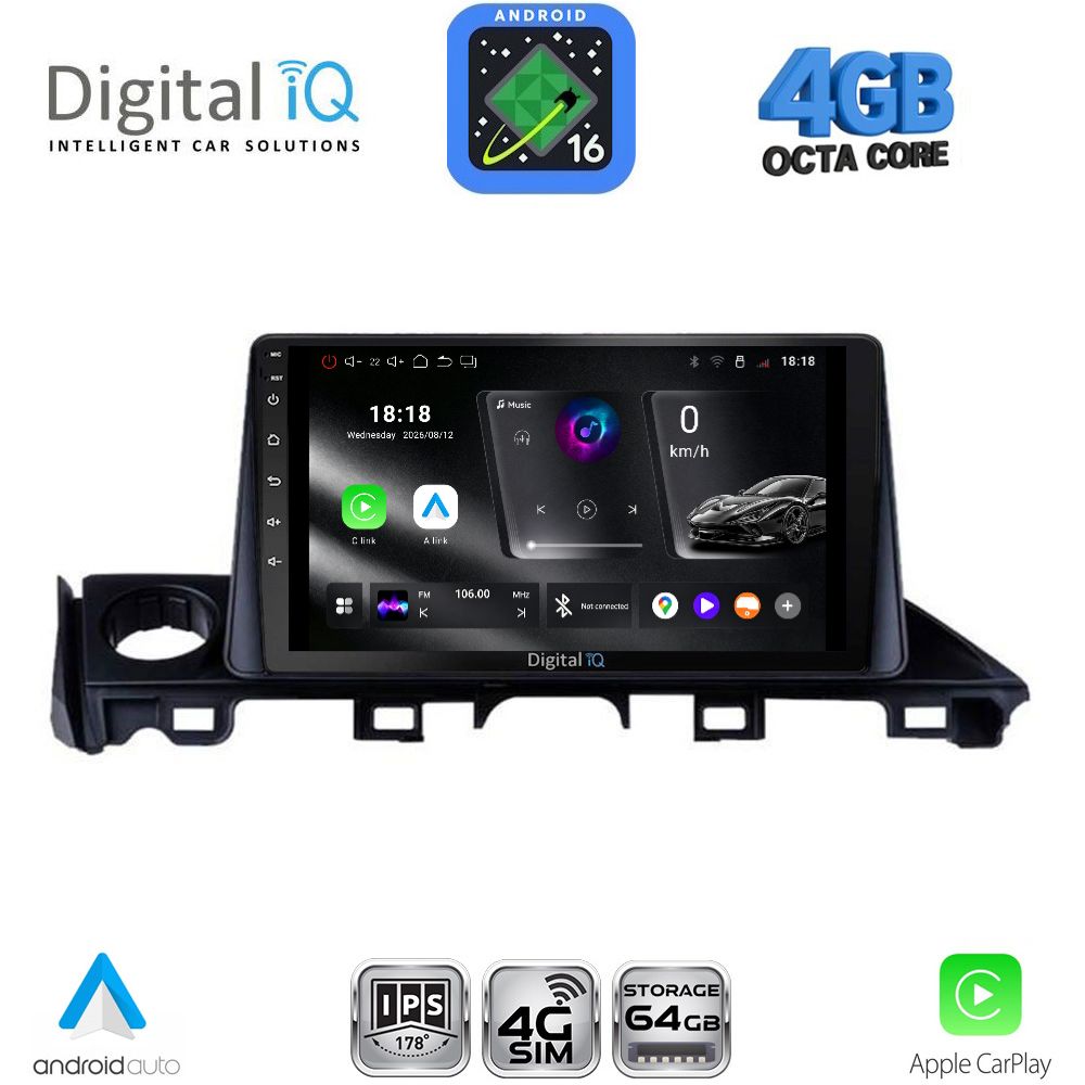 DIGITAL IQ RTG 6379_CPA (9inc) MULTIMEDIA TABLET for MAZDA 6 mod. 2017-2020 DIGITAL IQ RTG 6379_CPA (9inc) MULTIMEDIA TABLET for MAZDA 6 mod. 2017-2020