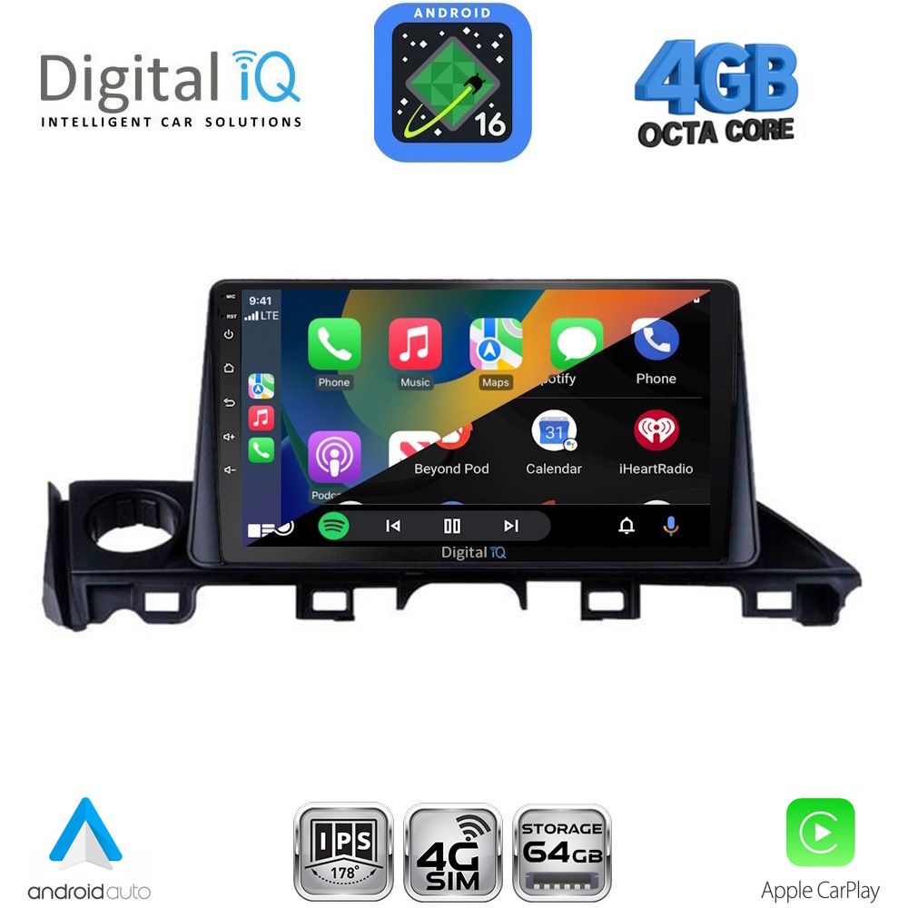 DIGITAL IQ RTG 6379_CPA (9inc) MULTIMEDIA TABLET for MAZDA 6 mod. 2017-2020 DIGITAL IQ RTG 6379_CPA (9inc) MULTIMEDIA TABLET for MAZDA 6 mod. 2017-2020