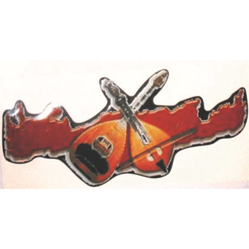 Αυτοκόλλητο Κρητική Λύρα κρύσταλλο 15cm 1τμχ AM Αυτοκόλλητο Κρητική Λύρα κρύσταλλο 15cm 1τμχ AM