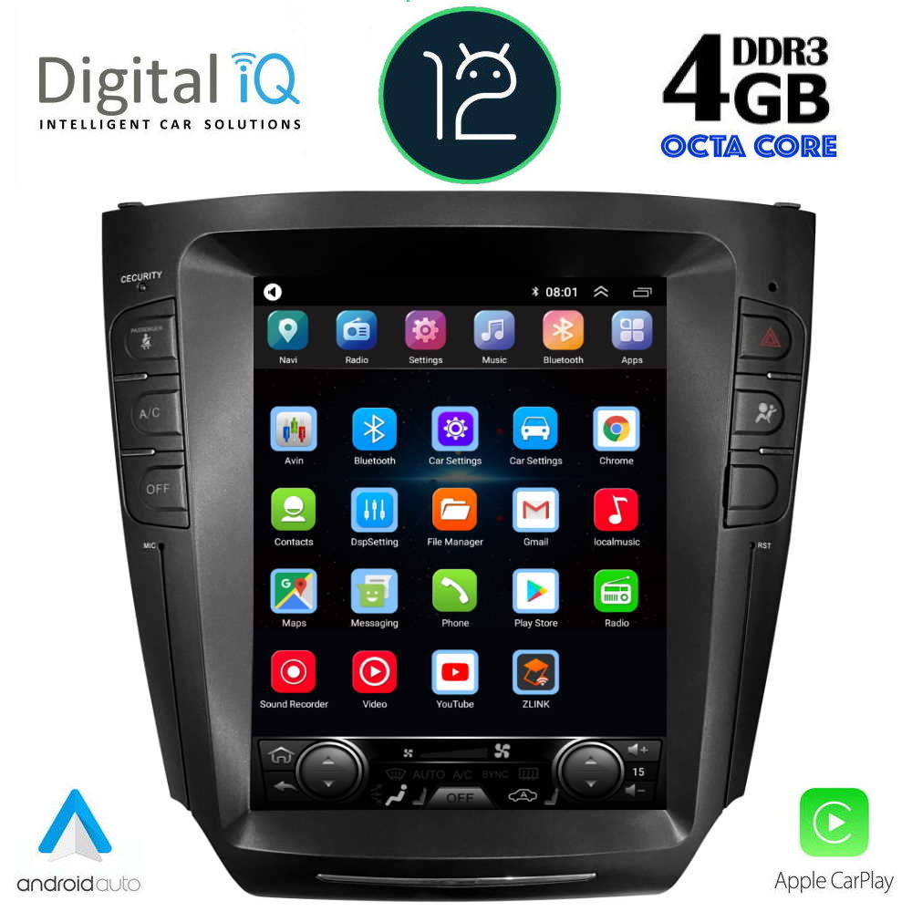 DIGITAL IQ TOP 6922_CPA TESLA STYLE for LEXUS IS mod. 2005-2013 DIGITAL IQ TOP 6922_CPA TESLA STYLE for LEXUS IS mod. 2005-2013