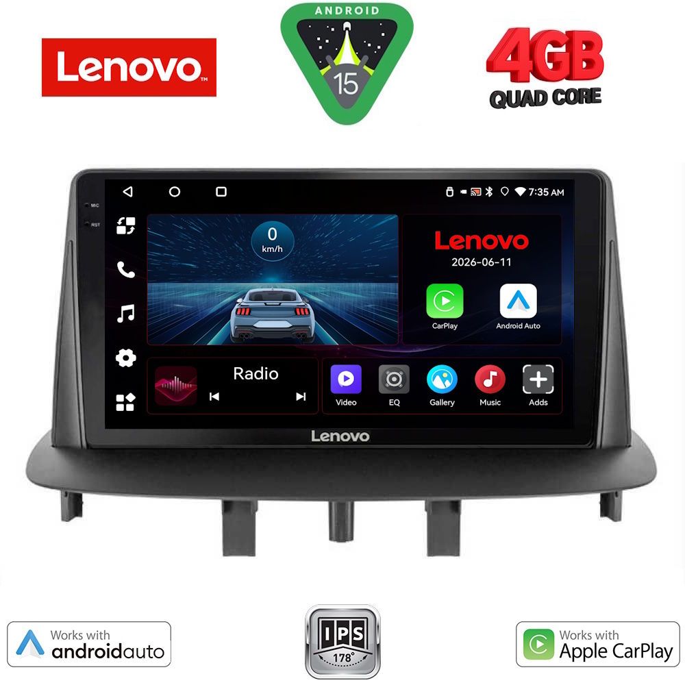 LENOVO LVE 8556_CPAA (9inc) MULTIMEDIA TABLET for RENAULT MEGANE 3 mod. 2009-2016 LENOVO LVE 8556_CPAA (9inc) MULTIMEDIA TABLET for RENAULT MEGANE 3 mod. 2009-2016