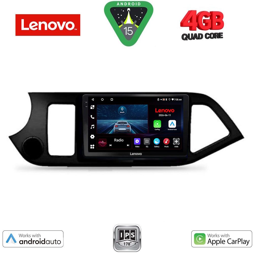 LENOVO LVE 8308_CPAA (9inc) MULTIMEDIA TABLET for KIA PICANTO mod. 2011-2017 LENOVO LVE 8308_CPAA (9inc) MULTIMEDIA TABLET for KIA PICANTO mod. 2011-2017