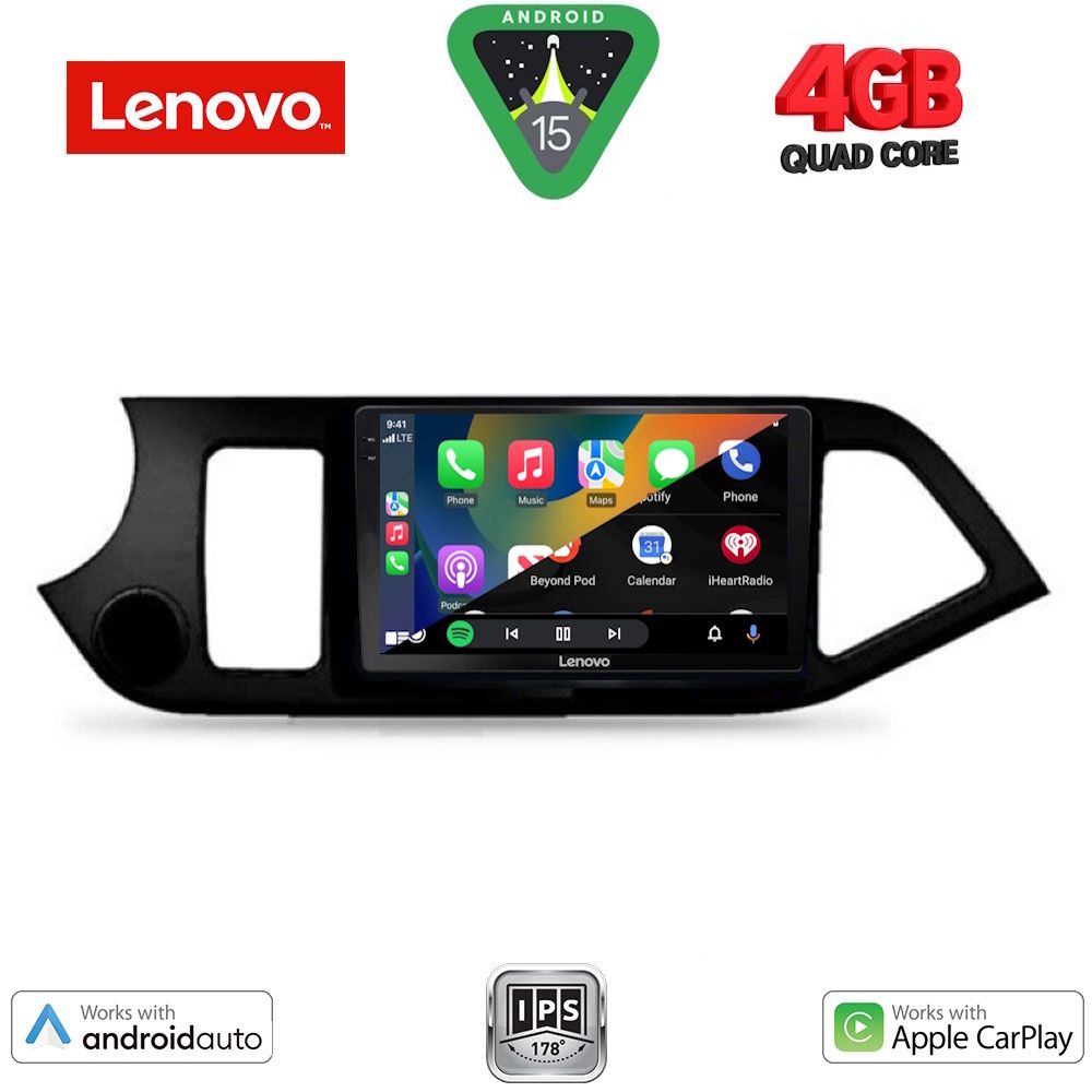 LENOVO LVE 8308_CPAA (9inc) MULTIMEDIA TABLET for KIA PICANTO mod. 2011-2017 LENOVO LVE 8308_CPAA (9inc) MULTIMEDIA TABLET for KIA PICANTO mod. 2011-2017