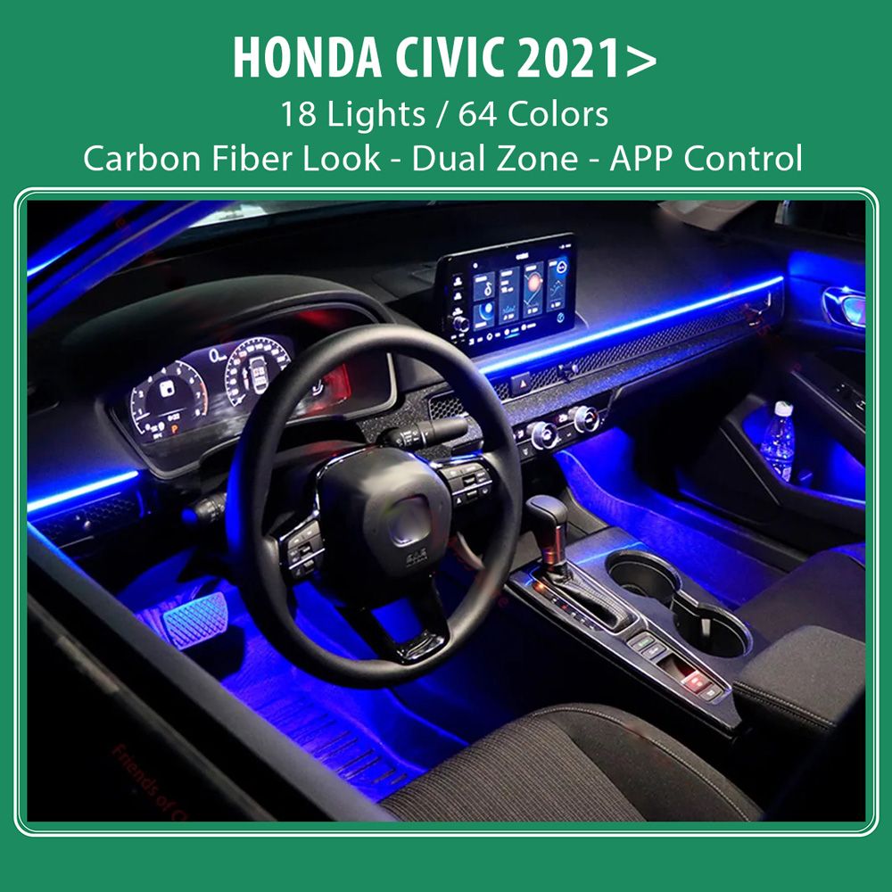 DIQ AMBIENT HONDA CIVIC XI mod. 2021> (Digital iQ Ambient Light for Honda Civic mod. 2021> with 18 Lights) DIQ AMBIENT HONDA CIVIC XI mod. 2021> (Digital iQ Ambient Light for Honda Civic mod. 2021> with 18 Lights)