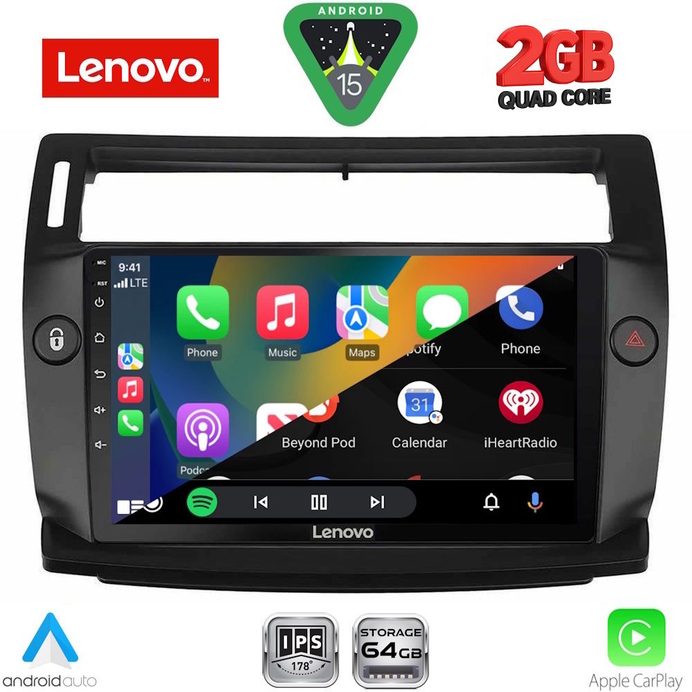 LENOVO LVD 2084BL_CPA (9inc) MULTIMEDIA TABLET for CITROEN C4 mod. 2004-2011 (BLACK) LENOVO LVD 2084BL_CPA (9inc) MULTIMEDIA TABLET for CITROEN C4 mod. 2004-2011 (BLACK)