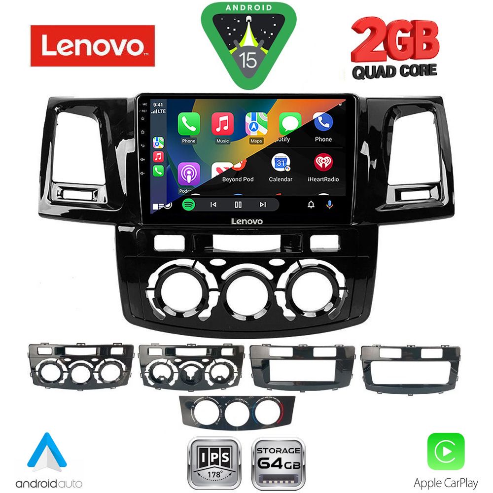 LENOVO LVD 2720_CPA (9inc) MULTIMEDIA TABLET for TOYOTA HILUX mod. 2005-2016 LENOVO LVD 2720_CPA (9inc) MULTIMEDIA TABLET for TOYOTA HILUX mod. 2005-2016