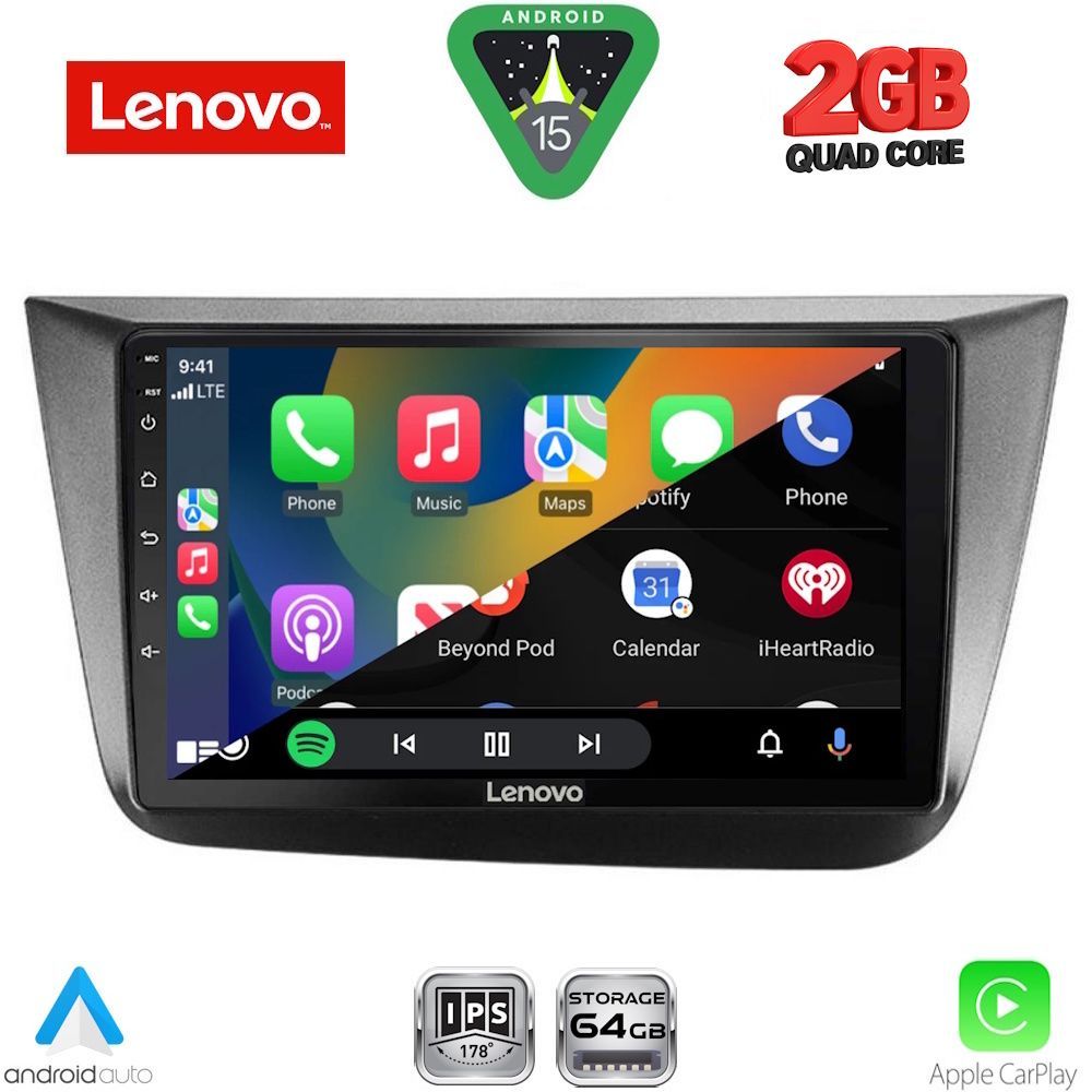 LENOVO LVD 2570_CPA (9inc) MULTIMEDIA TABLET for SEAT ALTEA mod. 2004-2015 LENOVO LVD 2570_CPA (9inc) MULTIMEDIA TABLET for SEAT ALTEA mod. 2004-2015