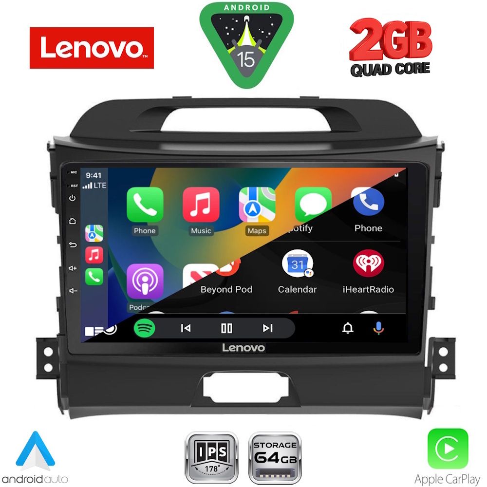 LENOVO LVD 2325_CPA (9inc) MULTIMEDIA TABLET for KIA SPORTAGE mod. 2010-2015 LENOVO LVD 2325_CPA (9inc) MULTIMEDIA TABLET for KIA SPORTAGE mod. 2010-2015