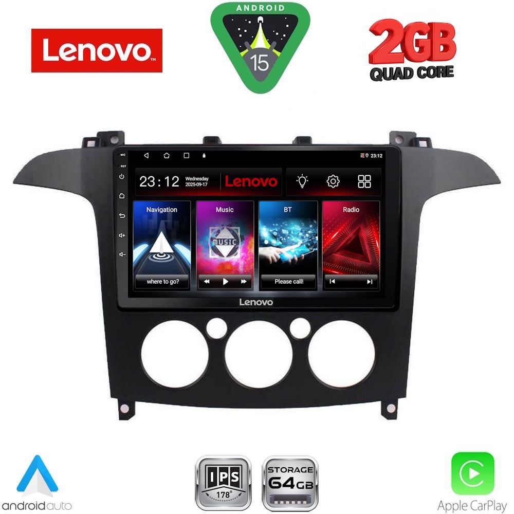 LENOVO LVD 2175_CPA A/C (9inc) MULTIMEDIA TABLET for FORD SMAX mod. 2006-2014 LENOVO LVD 2175_CPA A/C (9inc) MULTIMEDIA TABLET for FORD SMAX mod. 2006-2014
