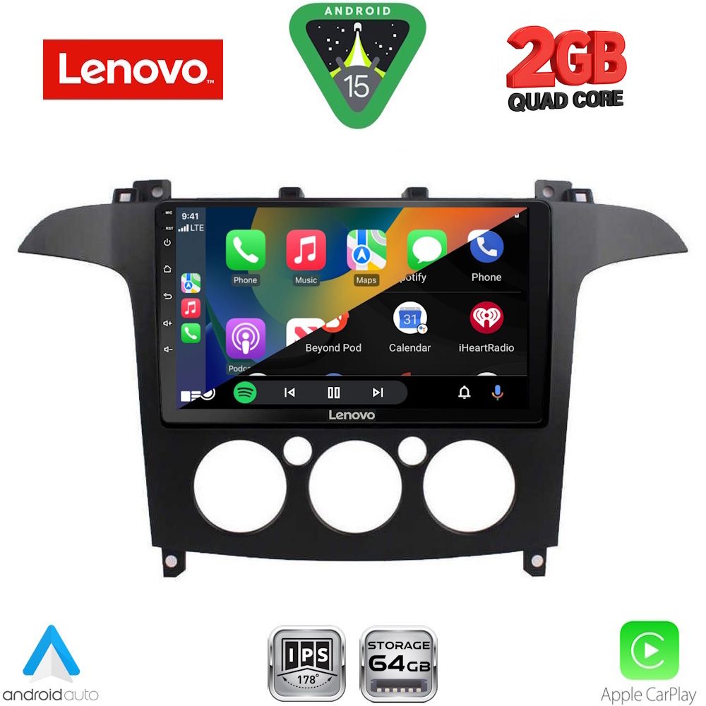 LENOVO LVD 2175_CPA A/C (9inc) MULTIMEDIA TABLET for FORD SMAX mod. 2006-2014 LENOVO LVD 2175_CPA A/C (9inc) MULTIMEDIA TABLET for FORD SMAX mod. 2006-2014
