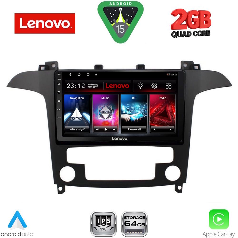 LENOVO LVD 2175_CPA CLIMA (9inc) MULTIMEDIA TABLET for FORD SMAX mod. 2006-2014 LENOVO LVD 2175_CPA CLIMA (9inc) MULTIMEDIA TABLET for FORD SMAX mod. 2006-2014