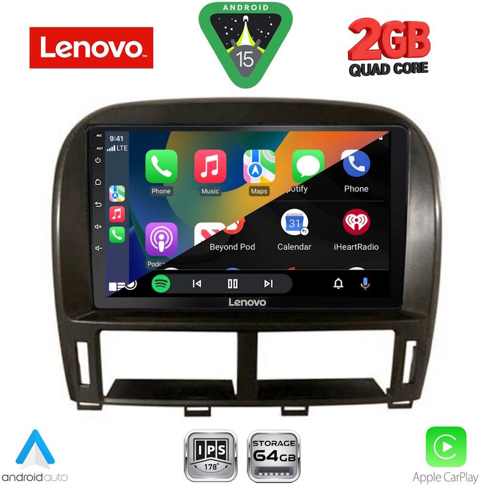 LENOVO LVD 2343_CPA (9inc) MULTIMEDIA TABLET for LEXUS LS 430 – XF 430 mod. 2000-2006 LENOVO LVD 2343_CPA (9inc) MULTIMEDIA TABLET for LEXUS LS 430 – XF 430 mod. 2000-2006