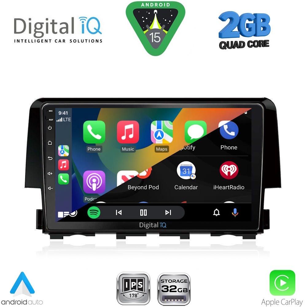 DIGITAL IQ RSD 1191_CPA (9inc) MULTIMEDIA TABLET for HONDA CIVIC mod. 2016-2021 DIGITAL IQ RSD 1191_CPA (9inc) MULTIMEDIA TABLET for HONDA CIVIC mod. 2016-2021