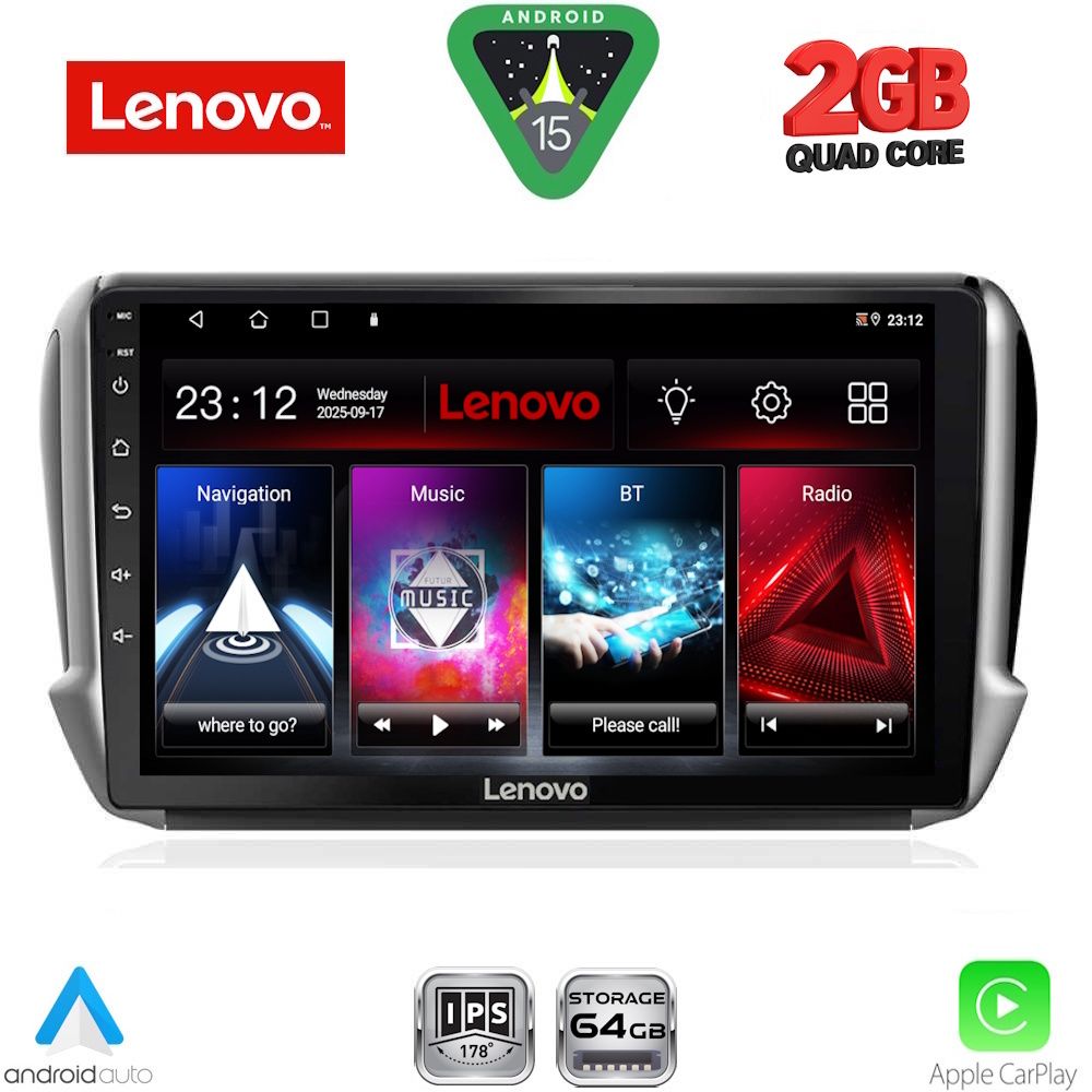 LENOVO LVD 2508_CPA (10inc) MULTIMEDIA TABLET for PEUGEOT 208-2008 mod. 2012-2021 LENOVO LVD 2508_CPA (10inc) MULTIMEDIA TABLET for PEUGEOT 208-2008 mod. 2012-2021