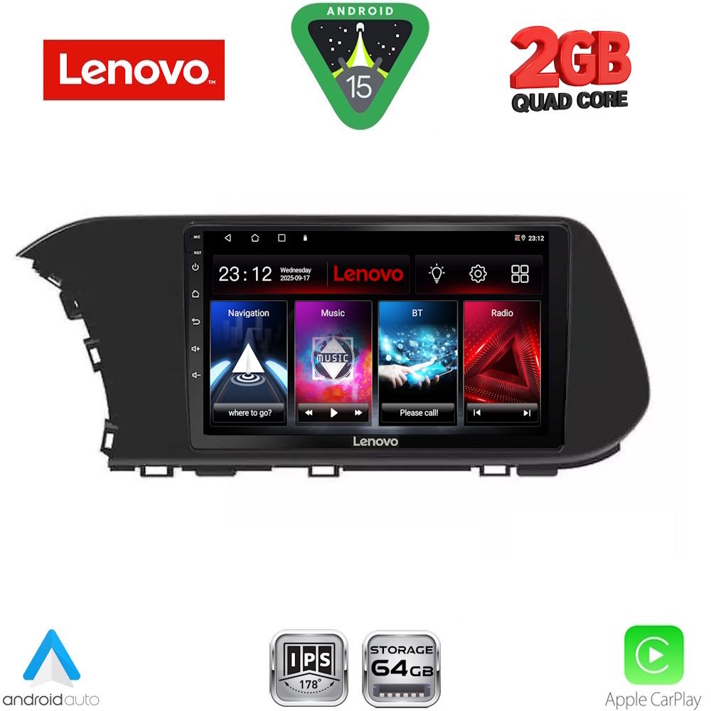 LENOVO LVD 2220_CPA (10inc) MULTIMEDIA TABLET for HYUNDAI i20 - BAYON mod. 2021-2026 LENOVO LVD 2220_CPA (10inc) MULTIMEDIA TABLET for HYUNDAI i20 - BAYON mod. 2021-2026