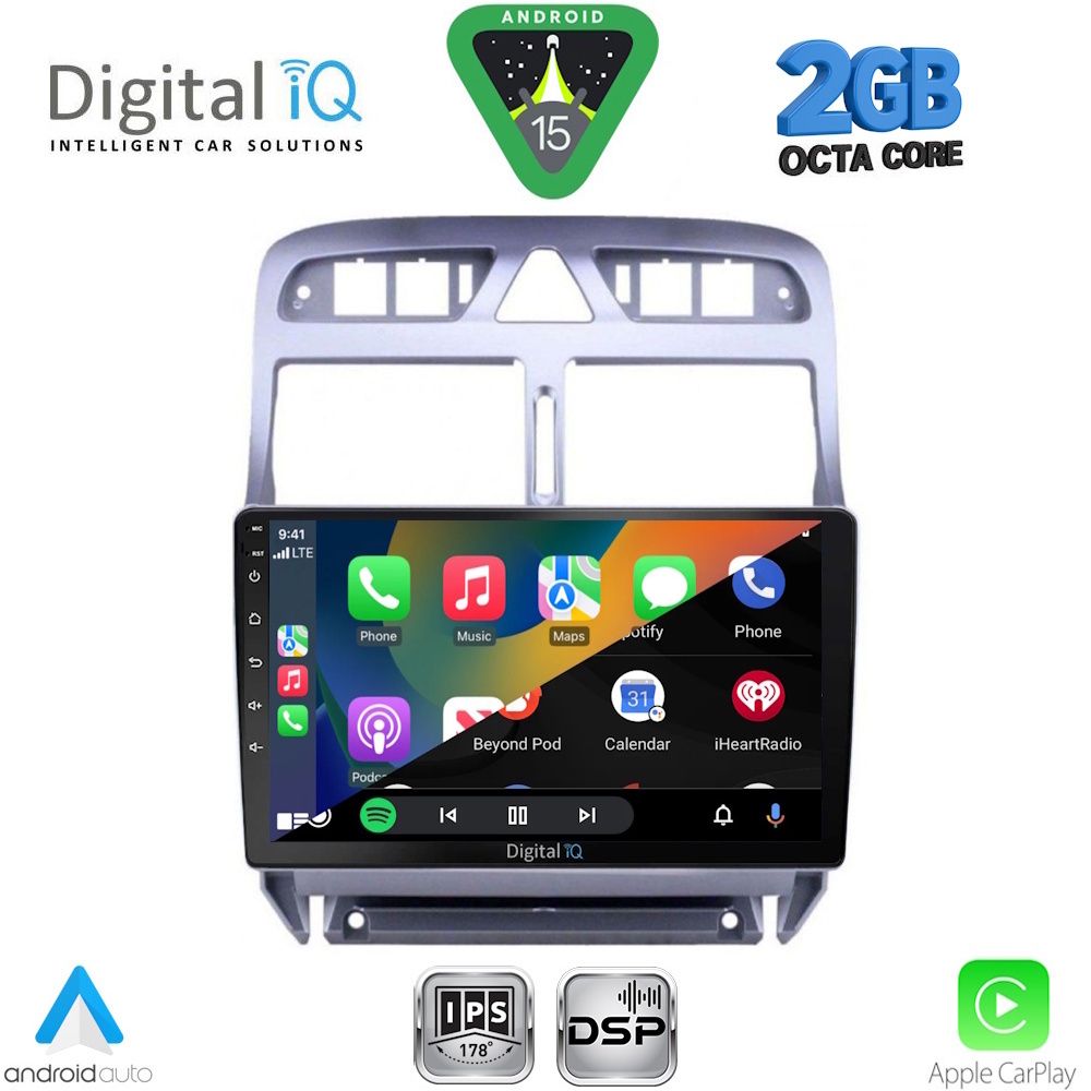 DIGITAL IQ RSF 4512_CPA (9inc) MULTIMEDIA TABLET for PEUGEOT 307 mod. 2001-2008 DIGITAL IQ RSF 4512_CPA (9inc) MULTIMEDIA TABLET for PEUGEOT 307 mod. 2001-2008