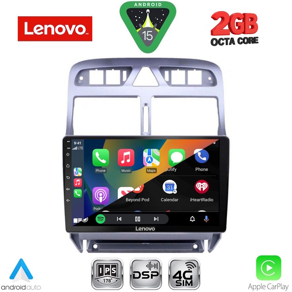 LENOVO LVF 5512_GPS (9inc) MULTIMEDIA TABLET for PEUGEOT 307 mod. 2001-2008 LENOVO LVF 5512_GPS (9inc) MULTIMEDIA TABLET for PEUGEOT 307 mod. 2001-2008