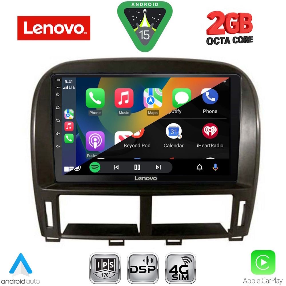 LENOVO LVF 5343_CPA (9inc) MULTIMEDIA TABLET for LEXUS LS 430 – XF 430 mod. 2000-2006 LENOVO LVF 5343_CPA (9inc) MULTIMEDIA TABLET for LEXUS LS 430 – XF 430 mod. 2000-2006
