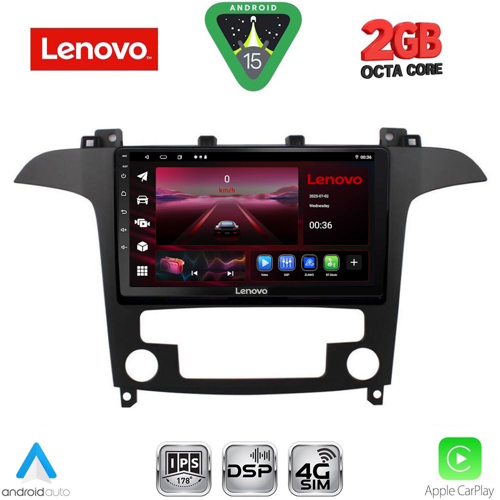 LENOVO LVF 5175_CPA CLIMA (9inc) MULTIMEDIA TABLET for FORD SMAX mod. 2006-2014 LENOVO LVF 5175_CPA CLIMA (9inc) MULTIMEDIA TABLET for FORD SMAX mod. 2006-2014