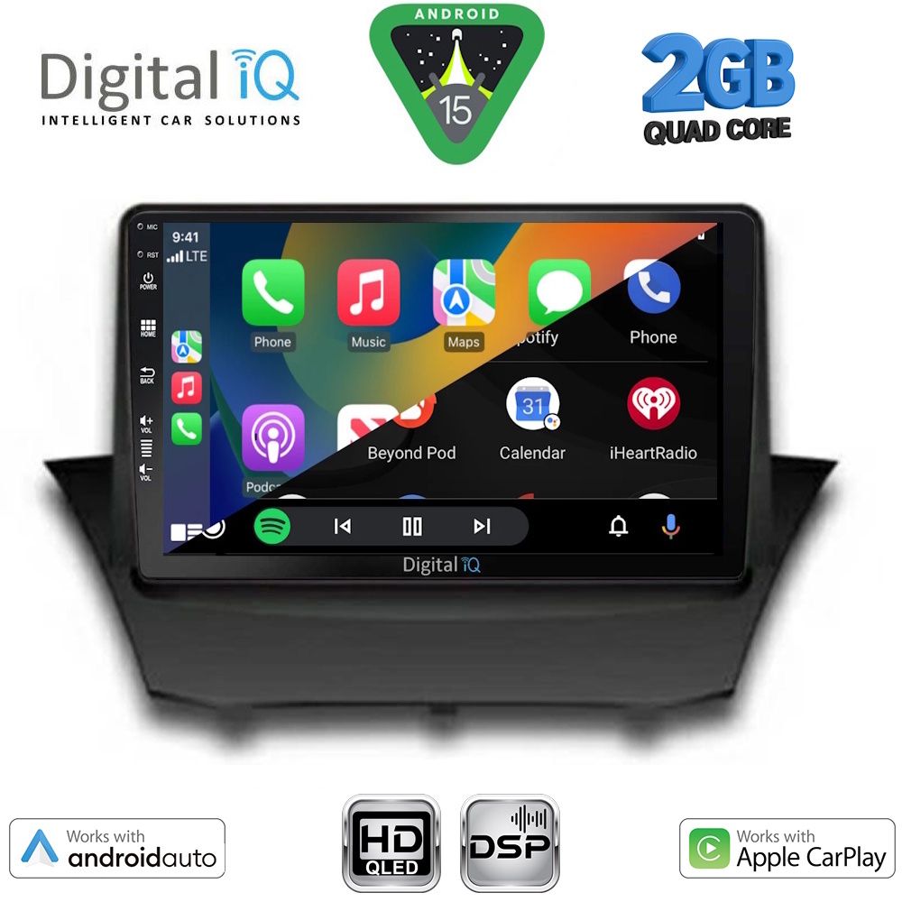 DIGITAL IQ BXC 3154A_CPAA (9inc) MULTIMEDIA TABLET for FORD FIESTA mod. 2008-2017 DIGITAL IQ BXC 3154A_CPAA (9inc) MULTIMEDIA TABLET for FORD FIESTA mod. 2008-2017