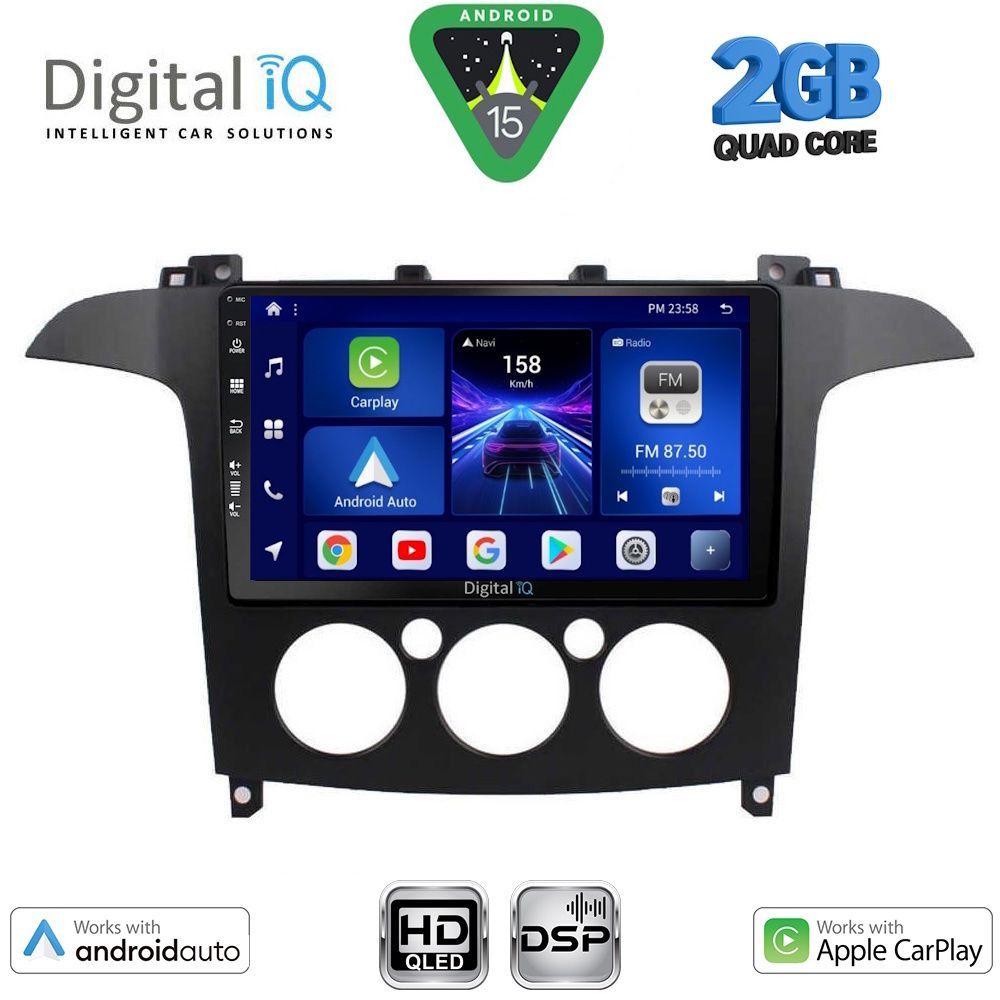 DIGITAL IQ BXC 3175_CPAA A/C (9inc) MULTIMEDIA TABLET for FORD SMAX mod. 2006-2014 DIGITAL IQ BXC 3175_CPAA A/C (9inc) MULTIMEDIA TABLET for FORD SMAX mod. 2006-2014