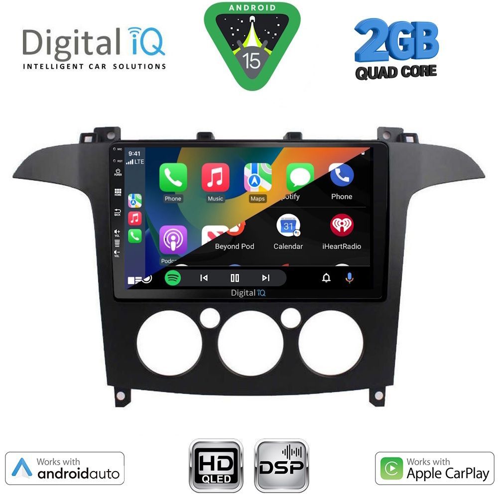 DIGITAL IQ BXC 3175_CPAA A/C (9inc) MULTIMEDIA TABLET for FORD SMAX mod. 2006-2014 DIGITAL IQ BXC 3175_CPAA A/C (9inc) MULTIMEDIA TABLET for FORD SMAX mod. 2006-2014