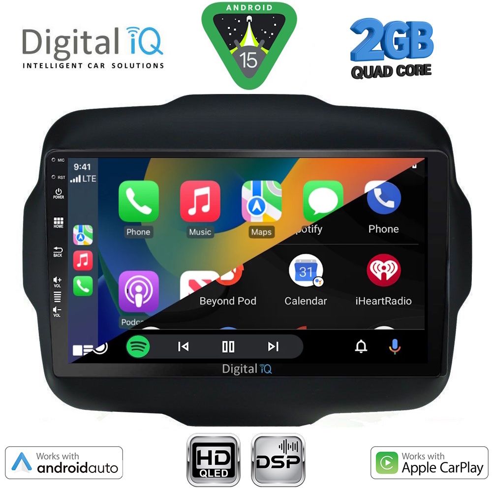 DIGITAL IQ BXC 3290_CPAA (9inc) MULTIMEDIA TABLET for JEEP RENEGADE mod. 2014-2025 DIGITAL IQ BXC 3290_CPAA (9inc) MULTIMEDIA TABLET for JEEP RENEGADE mod. 2014-2025