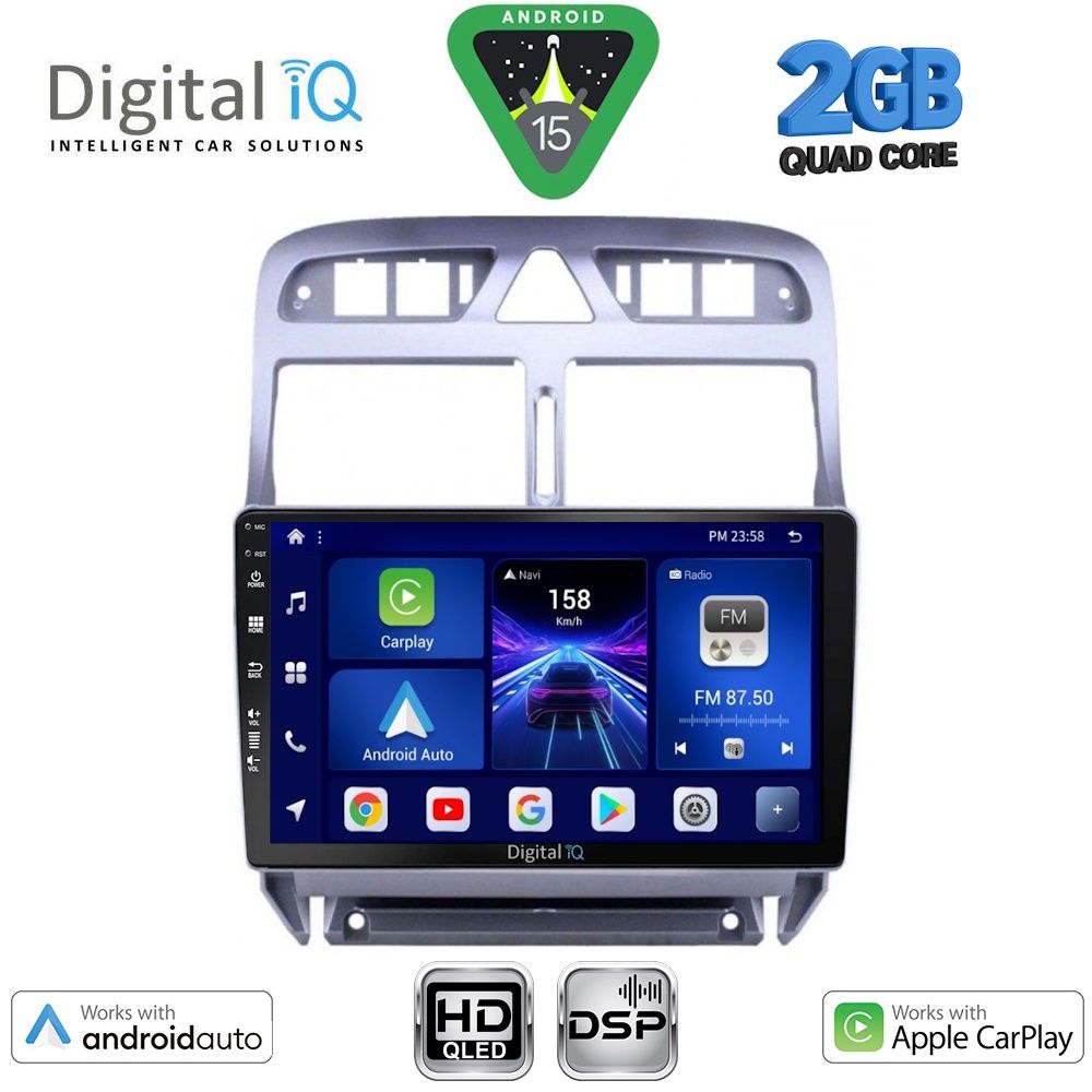 DIGITAL IQ BXC 3512_CPAA (9inc) MULTIMEDIA TABLET for PEUGEOT 307 mod. 2001-2008 DIGITAL IQ BXC 3512_CPAA (9inc) MULTIMEDIA TABLET for PEUGEOT 307 mod. 2001-2008