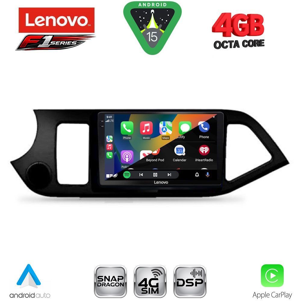 LENOVO SSQ 9308_CPA (9inc) MULTIMEDIA TABLET for KIA PICANTO mod. 2011-2017 LENOVO SSQ 9308_CPA (9inc) MULTIMEDIA TABLET for KIA PICANTO mod. 2011-2017