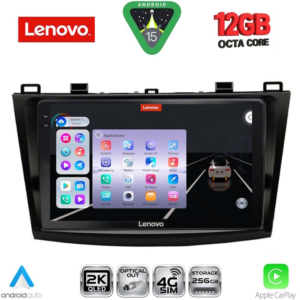 LENOVO SSZ 12366_CPA (9inc) MULTIMEDIA TABLET for MAZDA 3 mod. 2009-2014 LENOVO SSZ 12366_CPA (9inc) MULTIMEDIA TABLET for MAZDA 3 mod. 2009-2014