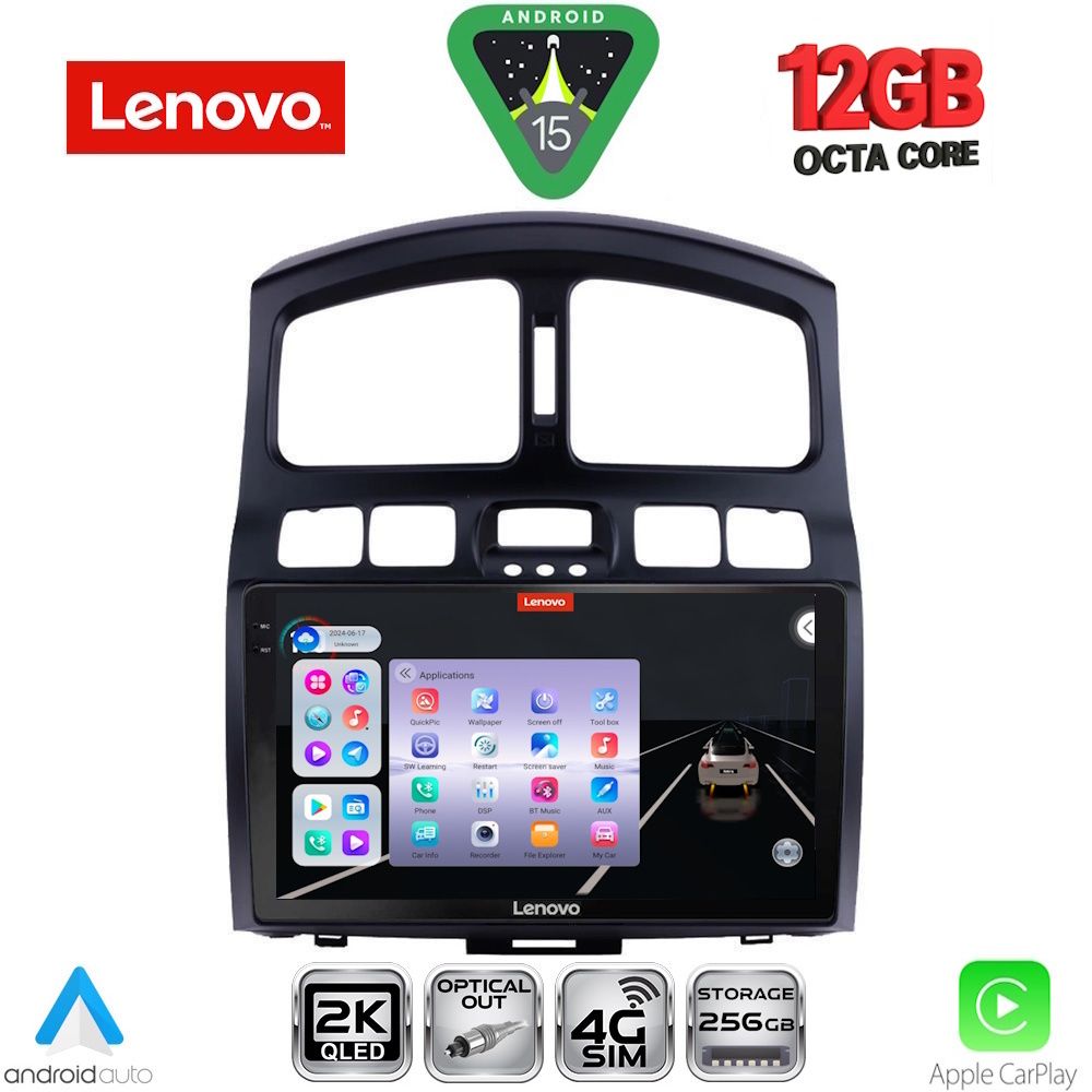 LENOVO SSZ 12236_CPA (9inc) MULTIMEDIA TABLET for HYUNDAI SANTA FE mod. 2003-2006 LENOVO SSZ 12236_CPA (9inc) MULTIMEDIA TABLET for HYUNDAI SANTA FE mod. 2003-2006