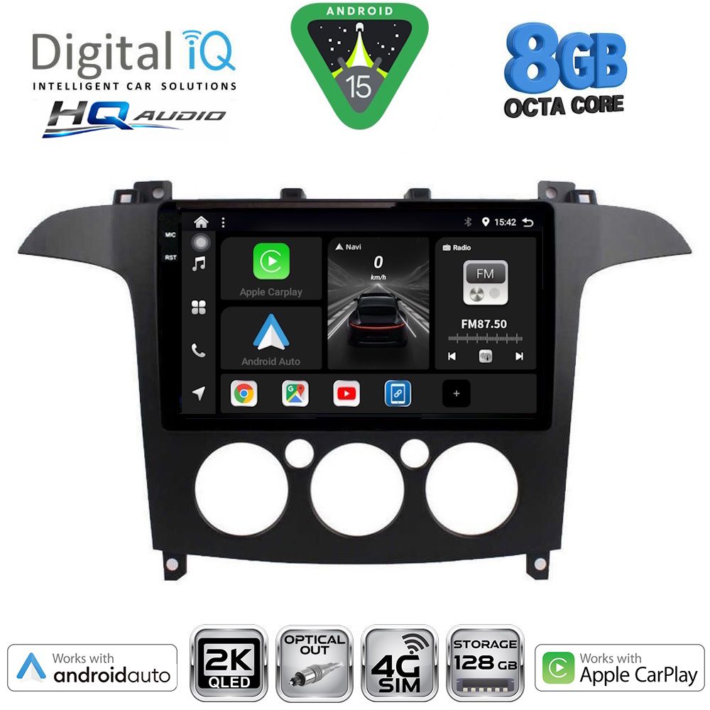 DIGITAL IQ BXK 20175_CPAA A/C (9inc) MULTIMEDIA TABLET for FORD SMAX mod. 2006-2014 DIGITAL IQ BXK 20175_CPAA A/C (9inc) MULTIMEDIA TABLET for FORD SMAX mod. 2006-2014