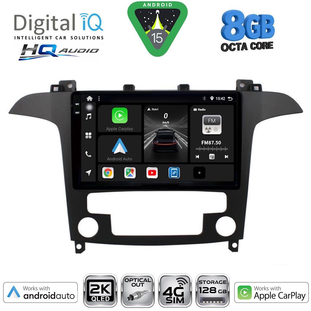 DIGITAL IQ BXK 20175_CPAA CLIMA (9inc) MULTIMEDIA TABLET for FORD SMAX mod. 2006-2014 DIGITAL IQ BXK 20175_CPAA CLIMA (9inc) MULTIMEDIA TABLET for FORD SMAX mod. 2006-2014