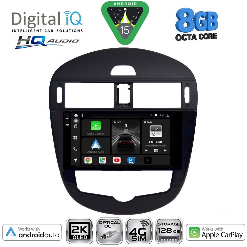 DIGITAL IQ BXK 20470CL_CPAA (9inc) MULTIMEDIA TABLET for NISSAN PULSAR mod. 2014-2020 with CLIMA DIGITAL IQ BXK 20470CL_CPAA (9inc) MULTIMEDIA TABLET for NISSAN PULSAR mod. 2014-2020 with CLIMA