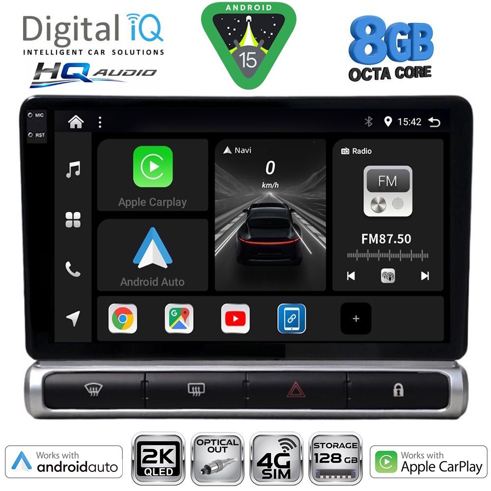 DIGITAL IQ BXK 20093H_CPAA (9inc) MULTIMEDIA TABLET for CITROEN C3 - DS3 mod. 2016-2024 High Version DIGITAL IQ BXK 20093H_CPAA (9inc) MULTIMEDIA TABLET for CITROEN C3 - DS3 mod. 2016-2024 High Version