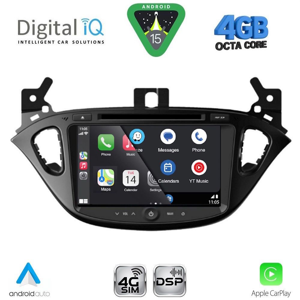 DIGITAL IQ BLG 421_CPA (8” DECK) MULTIMEDIA SYSTEM for OPEL ADAM - CORSA E mod. 2014-2022 DIGITAL IQ BLG 421_CPA (8” DECK) MULTIMEDIA SYSTEM for OPEL ADAM - CORSA E mod. 2014-2022