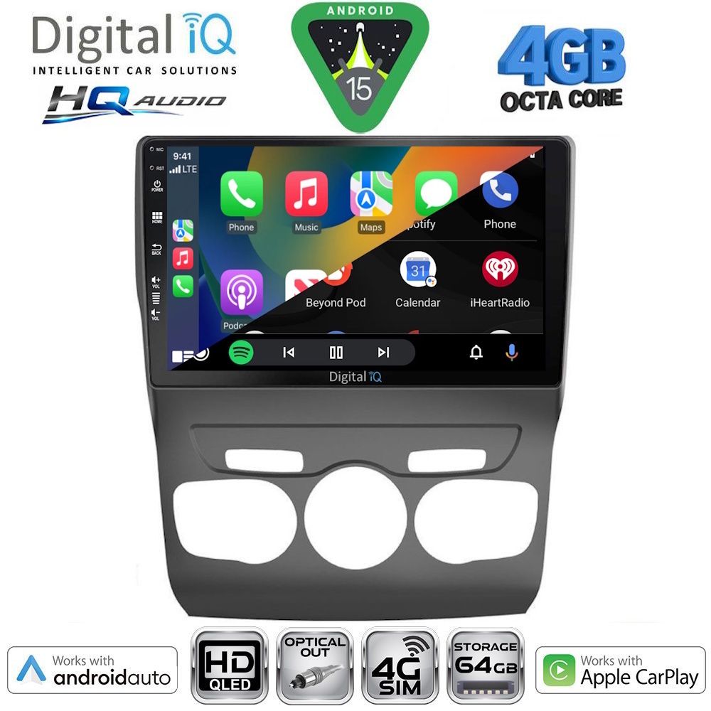 DIGITAL IQ BXK 19085_CPAA (10inc) MULTIMEDIA TABLET for CITROEN C4 -DS4 mod. 2011-2018 DIGITAL IQ BXK 19085_CPAA (10inc) MULTIMEDIA TABLET for CITROEN C4 -DS4 mod. 2011-2018