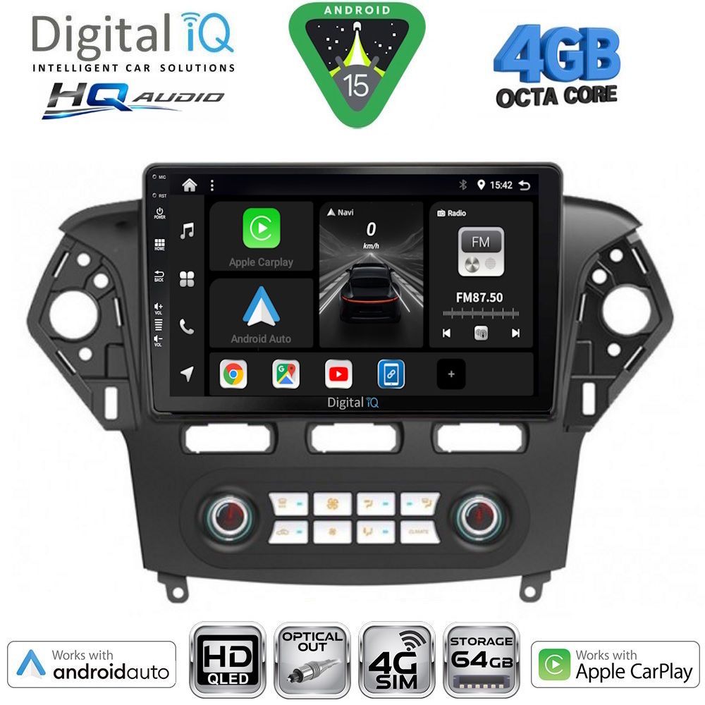 DIGITAL IQ BXK 19163_CPAA CLIMA (10inc) MULTIMEDIA TABLET for FORD MONDEO mod. 2011-2013 DIGITAL IQ BXK 19163_CPAA CLIMA (10inc) MULTIMEDIA TABLET for FORD MONDEO mod. 2011-2013