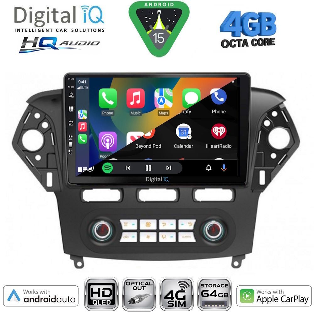 DIGITAL IQ BXK 19163_CPAA CLIMA (10inc) MULTIMEDIA TABLET for FORD MONDEO mod. 2011-2013 DIGITAL IQ BXK 19163_CPAA CLIMA (10inc) MULTIMEDIA TABLET for FORD MONDEO mod. 2011-2013