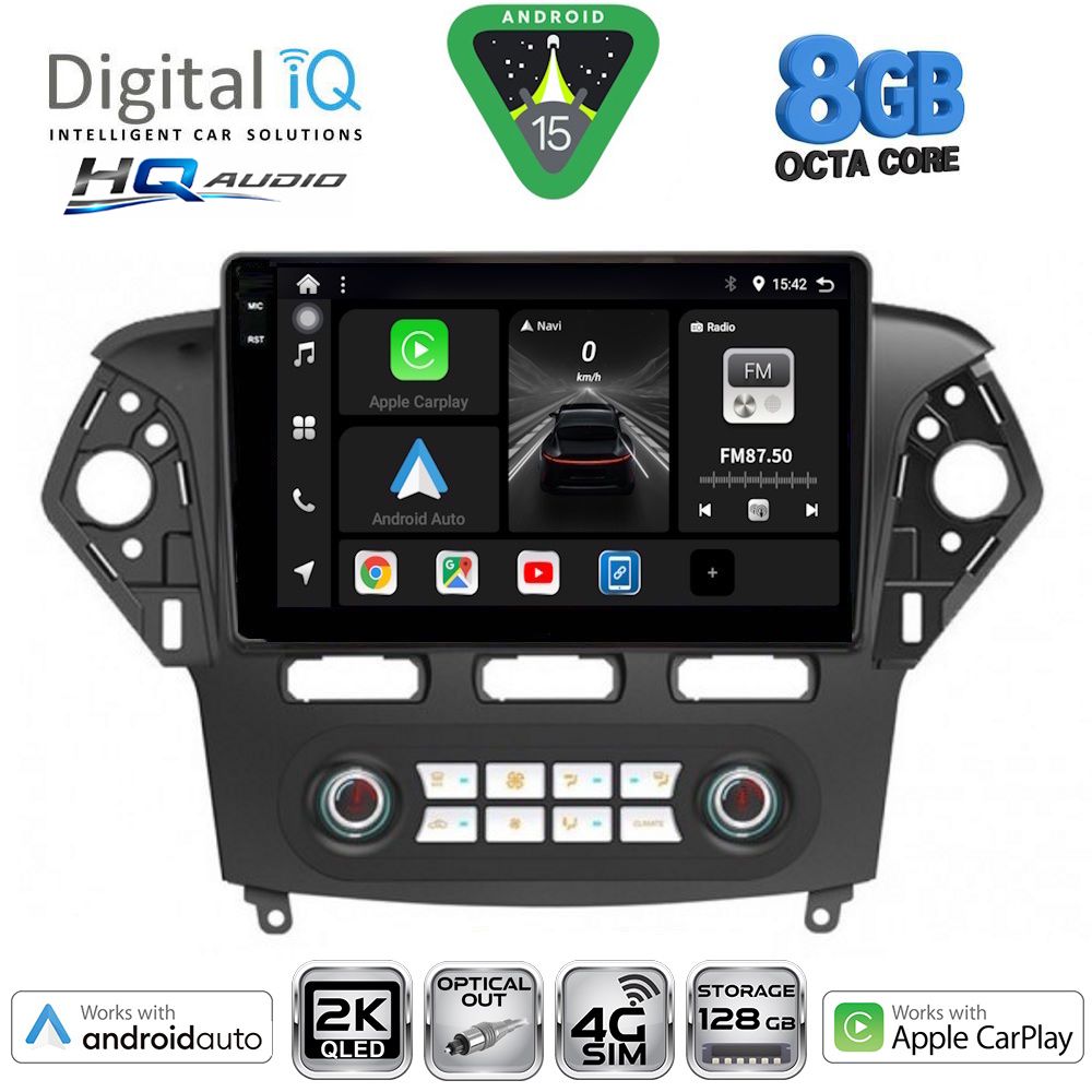 DIGITAL IQ BXK 20163_CPAA CLIMA (10inc) MULTIMEDIA TABLET for FORD MONDEO mod. 2011-2013 DIGITAL IQ BXK 20163_CPAA CLIMA (10inc) MULTIMEDIA TABLET for FORD MONDEO mod. 2011-2013