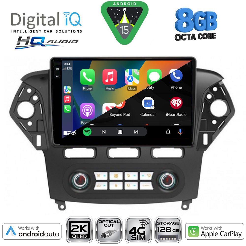 DIGITAL IQ BXK 20163_CPAA CLIMA (10inc) MULTIMEDIA TABLET for FORD MONDEO mod. 2011-2013 DIGITAL IQ BXK 20163_CPAA CLIMA (10inc) MULTIMEDIA TABLET for FORD MONDEO mod. 2011-2013